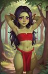  ai_generated black_hair colored_skin dungeons_and_dragons goblin goblin_female green_skin loincloth pdbai pointy_ears shortstack warcraft world_of_warcraft 