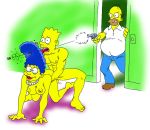 bart_simpson cheating_wife death dennis_clark gun homer_simpson marge_simpson the_simpsons yellow_skin