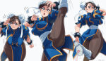 1girl 1girl 1girls brown_hair chun-li coolerinker female_focus female_only inker_comics inkershike looking_at_viewer pantyhose street_fighter wide_hips