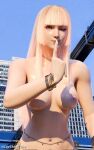  1girl 1girl alluring athletic athletic_female big_breasts big_breasts blonde_hair emilie_de_rochefort female_focus female_only fit_female hourglass_figure lgp3d long_hair namco nude outside outside tagme tekken wide_hips 