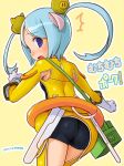  ass blue_hair cute gloves looking_back muchi_muchi_pork pig_ears satchel shigatake souki_rafute spats twin_tails 