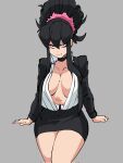 1girl black_hair breasts coolerinker female_only inker_comics inkershike looking_at_viewer maire_(inkershike) suggestive_look we_are_101 webtoon