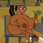  big_breasts big_pussy cartoon_network edit leshawna_(tdi) nerota nude screenshot_edit total_drama_island 