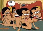  4girls ass ass_eating carlota_casagrande frida_puga_casagrande human_centipede lipstick_marks maria_santiago milf ronnie_anne_santiago shawnlabomb the_loud_house 