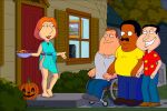 ass blackzacek breasts cleveland_brown erect_nipples family_guy glenn_quagmire joe_swanson lois_griffin no_bra no_panties see-through thighs trick_or_treat