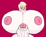  bearalphar34fan_v2 charlie_morningstar_(hazbin_hotel) futanari hazbin_hotel huge_penis hyper_breasts nude red_background tagme white_skin 