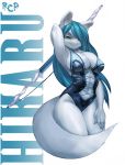  anthro armpit blue_hair furry hikaru robert_porter solo 