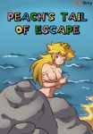  blonde_hair breasts comic nintendo nude peach&#039;s_tail_of_escape princess_peach rocks super_mario_bros. water 