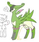 cervine feral keldeo male no_humans peeing penis pokemon sheath testicles unknown_artist urinating urine virizion voyeur