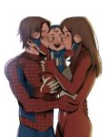  1boy 1girl ashmount baby clonecest clones commission family fanchild father father_and_son happy happy_female happy_male human incest jessica_drew kandidaturoda kissing male marvel marvel_comics maskless mother mother_and_son pale_skin peter_parker romantic selfcest son spider-man spider-man_(series) spider-woman straight_hair superhero superheroine ultimate_marvel ultimate_spider-man ultimate_spider-woman white_background wholesome 