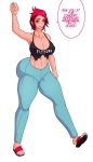 ass belly big_ass big_breasts breasts jay-marvel margaret midriff navel regular_show text