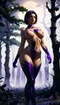 1girl bandai_namco curvy final_boss glowing_eyes namco namco_bandai nipples nude oiled_body purple_goo sexy solo standing tekken tekken_tag_tournament tekken_tag_tournament_2 unknown unknown_(tekken) voluptuous