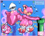  1girl 3others ambiguous_gender ass big_ass big_breasts big_thighs blooper bodysuit breasts bystander cheep_cheep female female_focus fish frog_suit light-skinned_female light_skin mario_(series) nintendo pigtails rubber_suit rubbing rubbing_pussy size_difference sucking_nipples super_mario_bros._3 super_mario_maker_2 thick thick_ass thick_butt thick_hips thick_thighs thighs through_clothes tmogumi toadette underwater warp_pipe 