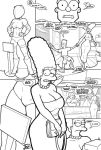  bart_simpson jeff_albertson marge_simpson monochrome the_simpsons zarx 