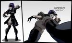 1girl alternate_costume ass big_ass cosplay dc_comics impossible_clothes leotard looking_down nier:_automata raven_(dc) revealing_clothes yorha_2b_(cosplay) yorha_no._2_type_b