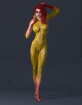 angelica_jones cameltoe devilishlycreative_(artist) firestar marvel red_hair redhead solo yellow_catsuit