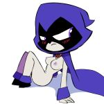 1girl aunt_maire breasts cape dc dc_comics dcau female female_only hood mostly_nude no_bra no_panties raven_(dc) solo tagme teen_titans teen_titans_go