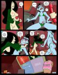 blue_skin breasts comic crossdressing dialogue dildo dr._drakken embarrassed green_skin jab jabcomix kim_possible masturbation nude_female pussy ruined_orgasm shego vibrator wet_pussy