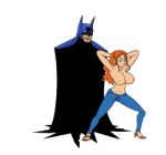 1boy 1girl animated animated_gif batman batman_(series) big_breasts breasts bruce_wayne closed_eyes crossover dancing dc dc_comics diepod drgnpnch edit female gif male nami nipples one_piece orange_hair redhead topless