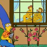  edna_krabappel homerjysimpson marge_simpson ned_flanders the_simpsons yellow_skin 