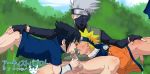 3boys age_difference anus ass butt erect_penis erection fellatio finger_in_anus finger_in_ass fingering gay human kakashi_hatake licking_penis male male/male male_only mostly_nude naruto naruto_uzumaki precum sasuke_uchiha sucking_penis threesome trio yaoi