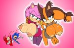 2015 amy_rose anthro areola badger big_breasts blood breasts daredemon7000 echidna erect_nipples female flashing furry hedgehog huge_breasts knuckles_the_echidna male mammal monotreme mustelid nipples nosebleed sonic_(series) sonic_boom sonic_the_hedgehog sticks_the_jungle_badger