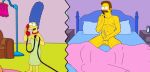  homerjysimpson marge_simpson ned_flanders telephone the_simpsons yellow_skin 