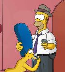  fellatio homer_simpson homerjysimpson marge_simpson oral the_simpsons yellow_skin 