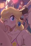 4girls bikini cum cum_in_mouth donkey_kong_(series) fellatio luma nintendo nipples oral pauline peculiart penis_in_mouth princess_daisy princess_peach princess_rosalina super_mario_bros. super_mario_land super_mario_odyssey