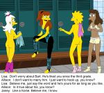  allison_taylor greta_wolfcastle homerjysimpson janey_powell lisa_simpson the_simpsons yellow_skin 