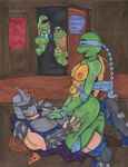 1girl 5boys cowgirl_position donatello leonardo michelangelo raphael shredder teenage_mutant_ninja_turtles venus_de_milo