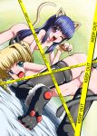  animal_ears cat_ears cat_tail caution_tape censored choko chokotto_sister hanayamada_yurika imouto keep_out tail thighhighs topless yuriko_hanayamada 