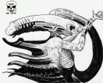 marge simpson from the simpsons by h.r. giger