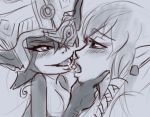 2_girls french_kiss french_kiss kissing kissing midna princess_zelda saliva the_legend_of_zelda the_legend_of_zelda:_twilight_princess tongue tongue_out ungulatr yuri