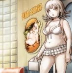 1girl 1girl big_breasts bikini breasts chubby danganronpa nanami_chiaki short_hair swimsuit white_hair