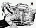 bart simpson from the simpsons by h.r. giger