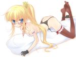  blush fujimiya garter_belt glasses gloves lingerie nanatsuiro_drops no_panties prima_aspallas thighhighs topless underwear 