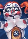 1girl 1girl 3d 3d_(artwork) accurate_model baby_(fnafsl) big_breasts blue_eyes breasts circus_baby circus_baby_(fnaf) circus_baby_(original) five_nights_at_freddy's five_nights_at_freddy's:_sister_location full_color heart-shaped_pupils high_res high_resolution nipples no_penetration nude nude_female pov red_nipples robot robot_girl robot_humanoid solo_female twin_tails white_skin x3milky
