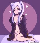  1girl alluring brown_eyes fire_emblem fire_emblem_awakening fire_emblem_warriors intelligent_systems nintendo pixel_art purple_hair robin_(fire_emblem) robin_(fire_emblem)_(female) tagme wannabepyx 