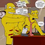 2026 2boys accurate_art_style armpit_hair blush chest_hair clock english english_text gay_sex grey_hair grin harzu indoors indoors_sex male male_only nude nude_male old_man seymour_skinner shaved_crotch shoes_only smiling_at_another sock_garters speech_bubble speech_bubbles superintendent_chalmers the_simpsons tie yaoi yellow_skin