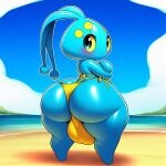  ai ai_art ai_generated big_ass big_ass big_balls manaphy pokemon swimsuit swimwear thick_thighs 