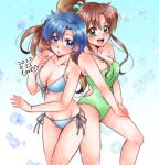 2_girls adult_swim alluring ami_mizuno bikini bishoujo_senshi_sailor_moon bishoujo_senshi_sailor_moon_r bishoujo_senshi_sailor_moon_r_the_movie bishoujo_senshi_sailor_moon_s bishoujo_senshi_sailor_moon_s_the_movie bishoujo_senshi_sailor_moon_supers bishoujo_senshi_sailor_moon_supers_the_movie blue_bikini blue_eyes blue_hair brown_hair earrings flower_earrings green_eyes green_leotard green_one-piece_bikini high_res jewelry leotard makoto_kino medium_hair multiple_girls one-piece_swimsuit ponytail short_hair sidelocks strapless strapless_one-piece_bikini stud_earrings supernova24_24 swept_bangs swimsuit toei_animation toonami viz_media