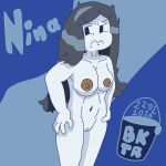  1girl angry annoyed annoyed_expression breasts brubs bucketaroo long_hair nina_(brubs) nude pussy sister small_breasts youtube 