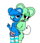 animal_genitalia animal_penis anthro anthro_on_anthro balls behind_another blue_body blue_fur breasts eyelashes fur furry futa futanari genderswap genderswap_(fti) genitals hair hamster heart_tail jay_(sprunki) lol long_socks male male/futa moch_(sprunki) mochimochz mouse mouse_ears mouse_girl nipples penis penis_between_legs rodent rodent_penis rodent_teeth socks sprunki sprunki_oc stockings stockings striped_legwear striped_socks tagme tail tuft tufted_hair