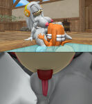 2girls anthro echidna female licking_pussy mikumikudance mmd nude sega silverteam2017 sonic_the_hedgehog_(series) tikal_the_echidna zeta_the_echidna