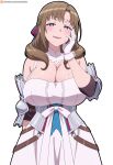 ai_generated blush breasts_bigger_than_head brown_hair gigantic_breasts grin huge_breasts light-skinned_female light_skin long_hair looking_at_viewer massive_breasts mature_female milf oosuki_mamako purple_eyes sawahebi solo_female squatting sweat sweatdrop thick_body thick_female tsuujou_kougeki_ga_zentai_kougeki_de_ni-kai_kougeki_no_okaasan_wa_suki_desu_ka? voluptuous voluptuous_female