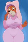 acstlu anthro big_breasts breasts canine clothing disney dress eyelashes female fox fur maid_marian mammal open_mouth orange_fur robin_hood robin_hood_(disney) solo teeth tongue white_fur wide_hips