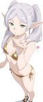  ai_generated bare_thighs bikini cyan_eyes elf elf_ears elf_female frieren huge_thighs light-skinned_female light_skin looking_at_viewer mature_female small_breasts solo_female sousou_no_frieren squatting sweat sweatdrop thick_body thick_female thick_thighs thighs twin_tails voluptuous voluptuous_female waifus_diffusion white_hair 