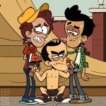 2026 3boys accurate_art_style anderson_(the_loud_house) black_hair bobby_santiago brown_hair clothes_on dubious_consent fully_clothed_male hairy_balls hairy_scrotum handjob harzu hat holding_clothes holding_penis human human_only looking_at_another mad par_(the_loud_house) penis penis_on_face penis_out public public_indecency scowl smile sweat tan_skin the_casagrandes the_loud_house underwear underwear_only worried yaoi