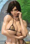  1girl 3d alluring areola arms_at_sides arms_by_side ass asuka_kazama big_ass big_breasts bikini bikini_bottom bikini_top duo_gale erect_nipples female_only hagiwara_studio hands_on_thighs japanese kazama_asuka namco nipples posing solo_female standing standing_up tekken tekken_5_dark_resurrection tekken_6_bloodline_rebellion tekken_7 tekken_8 tekken_tag_tournament_2 twitter voluptuous voluptuous_female 